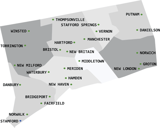 connecticut map