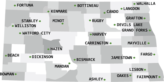 north-dakota map