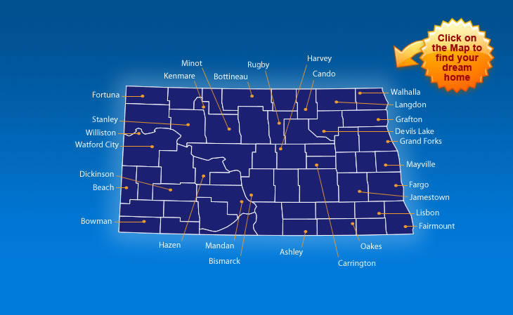 north-dakota map