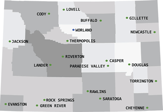 wyoming map