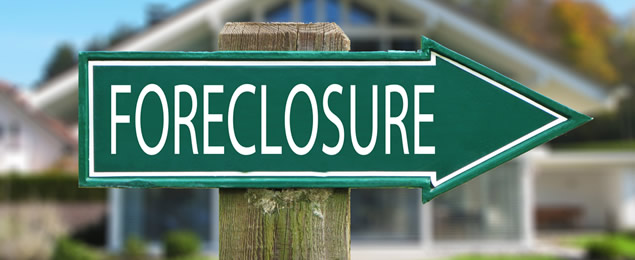 A Foreclosure Direction Sign