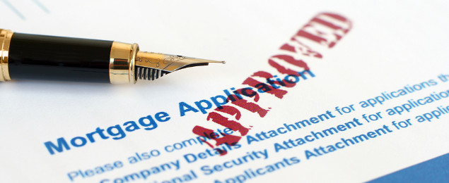 Mortgage Application Form with Approved Stamp and Pen